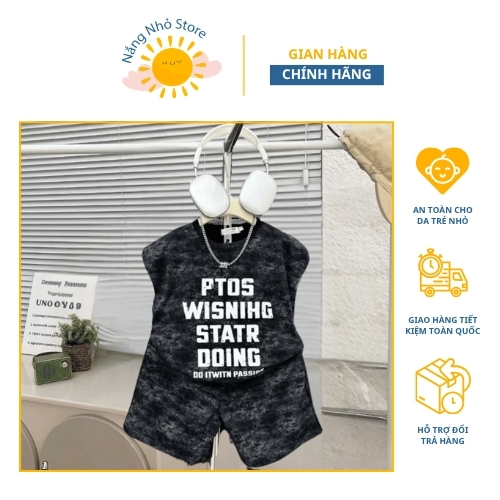 Bộ ba lỗ sát nách cho bé trai